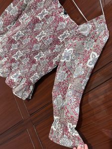 Boho Square Neck Smocked Top
