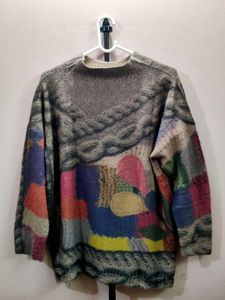 IMPORTED MEN'S vintage cable knit sweater