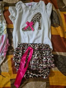 Baby Girl Rainbow Romper &amp; Headband Set