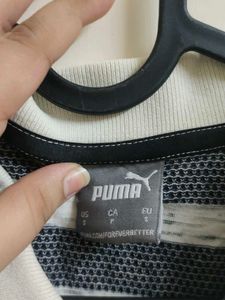 Puma Jacquard Slim fit Striped Polo T-Shirt