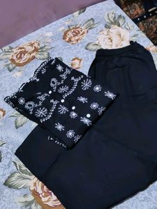Black Codset with all over Embroidery