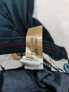 Men's Dark Blue Lyocell Chino Shorts