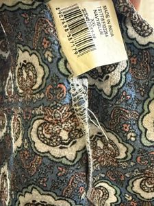 Blue Paisley print Top