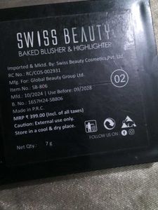 Swiss Beauty Baked Highlighter + Blush