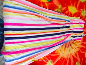 Colorful Striped Maxi Dress