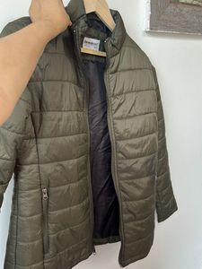 Bewakoof Olive Green Puffer Jacket