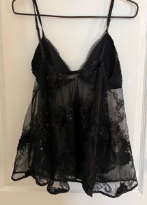 Sequinned Black Chemise