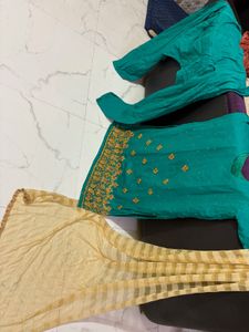 shinny cotton handwork dress