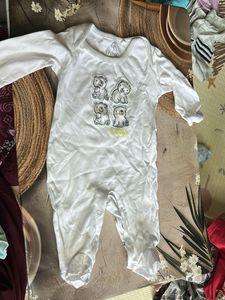 Baby boy White Bear Romper