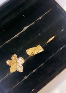 anti tarnish Gold Flower Statement Ring set