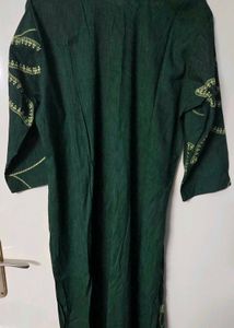Beautiful Dark Green Embroidered Kurta