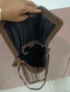 Leopard Print Hobo Bag with Chain Detail