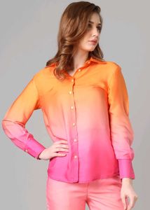 Ombre Button-Down Shirt