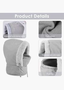Winter Fleece Hood Cap with Face Mask &amp; Neck Warme
