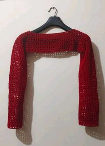 Red Crochet shrug