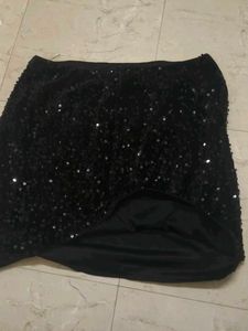 Sparkly Black Mini Skirt