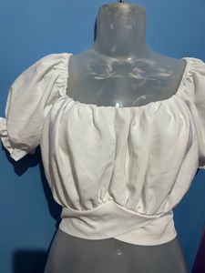 White Crop Top