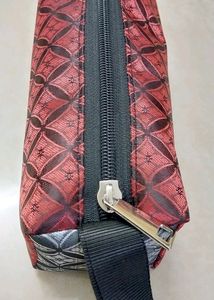🆕️ Pencil Pouch (Red-Grey Rexine-Leather)