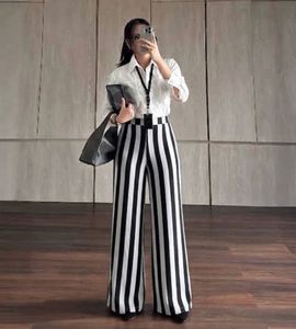 Striped Wide Leg Pants