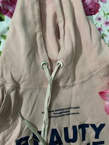 Pink Graphic Print Hoodie