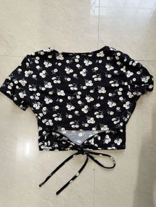 Floral Wrap Crop Top