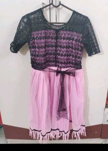 Pink & Black Lace dress