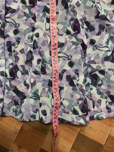 Purple Floral Midi Skirt