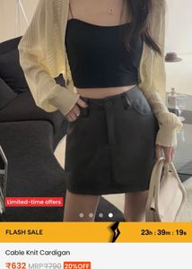 Cream Cable Knit Cardigan