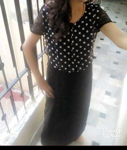 Polka Dot Black Dress
