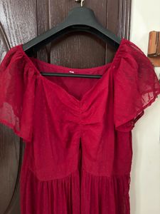 likenew good flare Maxi Dress free belt