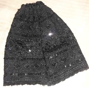 Black Sequined Lehenga Set