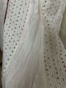 White Embroidered Anarkali Kurta