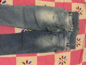 High Waisted Blue Denim Jeans