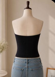 Ribbed Strapless Tube Top