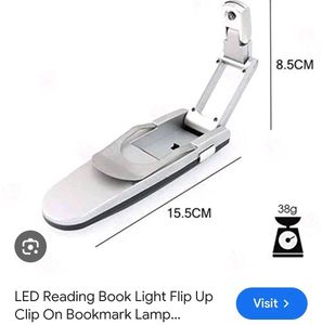 Silver LED Reading Book Light Lamp