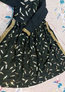 Nyra party wear Black &amp; Gold Embellished Dress