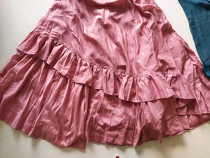 flared chaniya choli with frills and khatli work b