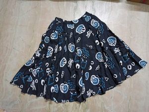 Abstract Doodle Print Skirt &amp; Crop Top Co-ord Set