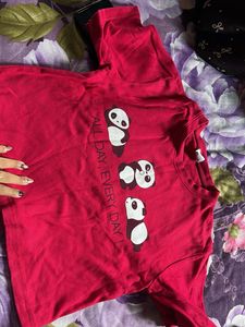 Cute Panda Graphic T-Shirt