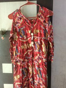 Bohemian Red Printed Maxi Dress