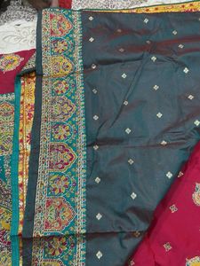 rose pink elegant saree new  with blau