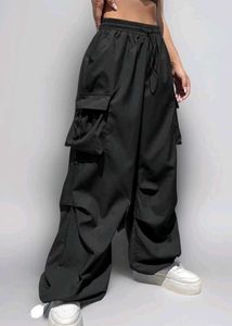 ⛰️Treakking Parachute Black Cargo Pants