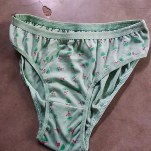 Cute Mint Green Floral Briefs