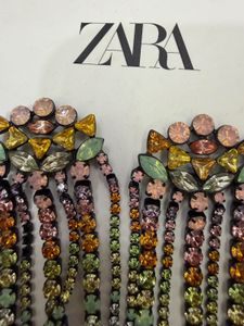 Zara Crystal Paved Fringe Earrings