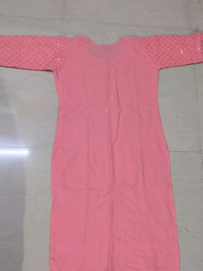 Elegant Pink Sequined Kurta