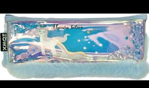 🦄 Unicorn 🦄 Fur Design Water Glitter Pouch