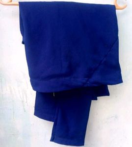 Embroidered Royal Blue Kurta Set