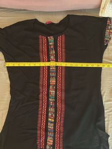 Black Embroidered Top