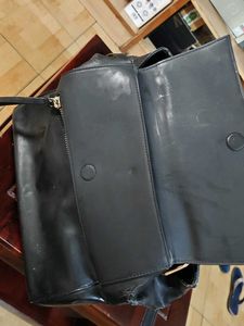Classic Black Handbag with Gold Hardware
