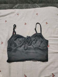 silk black tank top
